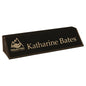 Black/Gold Leatherette Personalized Desk Wedge - Leatherette