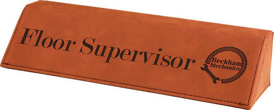 Rawhide Leatherette Personalized Desk Wedge - Leatherette