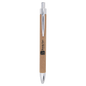 Personalized Light Brown Leatherette Ballpoint Pen - Leatherette