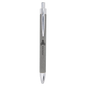 Personalized Gray Leatherette Ballpoint Pen - Leatherette