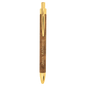 Personalized Rustic/Gold Leatherette Ballpoint Pen - Leatherette
