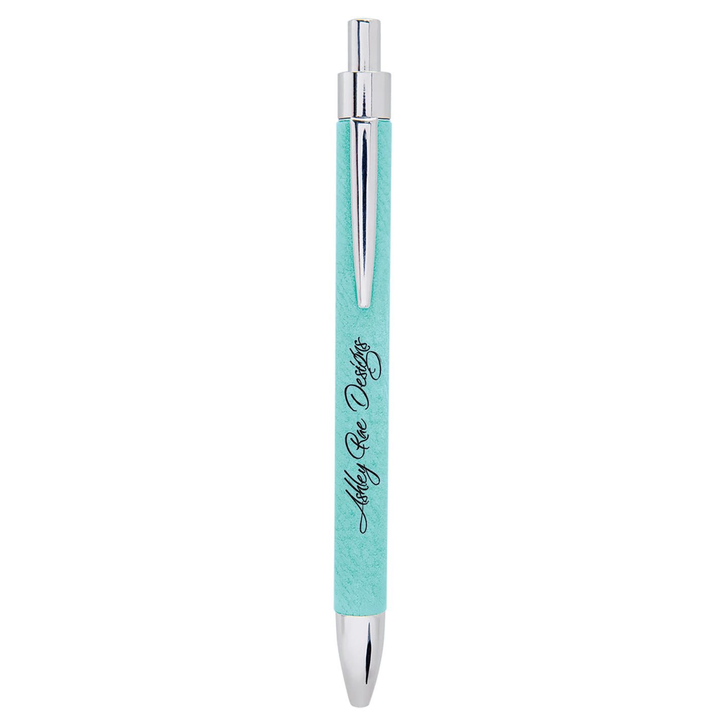 Personalized Teal Leatherette Ballpoint Pen - Leatherette