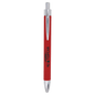 Personalized Red Leatherette Ballpoint Pen - Leatherette