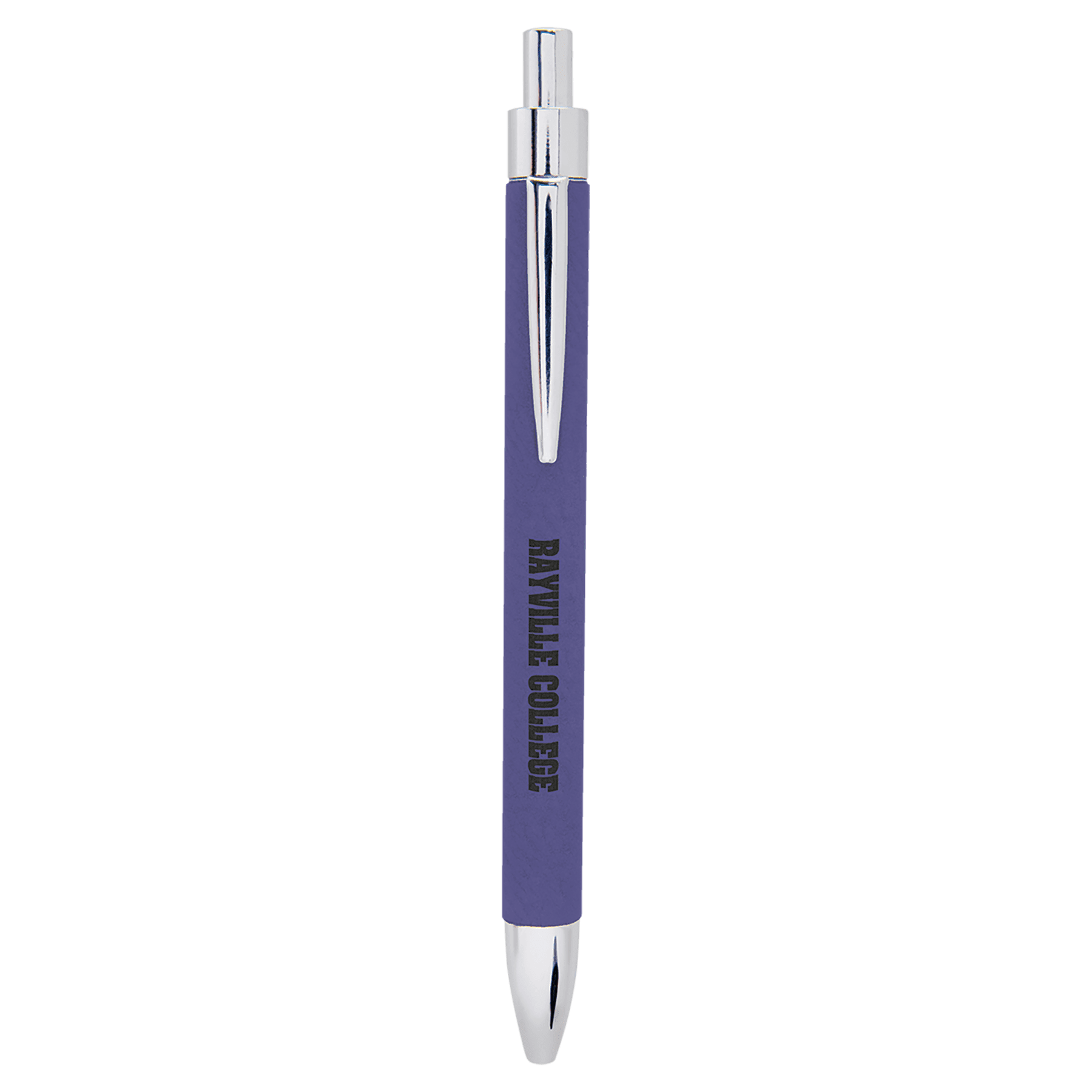 Personalized Purple Leatherette Ballpoint Pen - Leatherette
