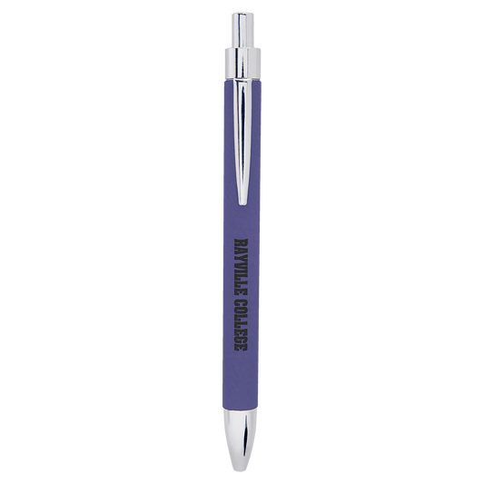 Personalized Purple Leatherette Ballpoint Pen - Leatherette