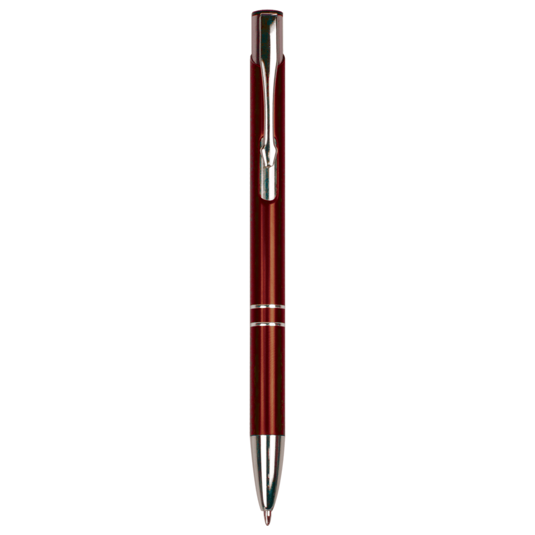 Personalized Gloss Burgundy Anodized Aluminum Ballpoint Pen