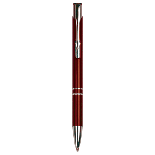 Personalized Gloss Burgundy Anodized Aluminum Ballpoint Pen