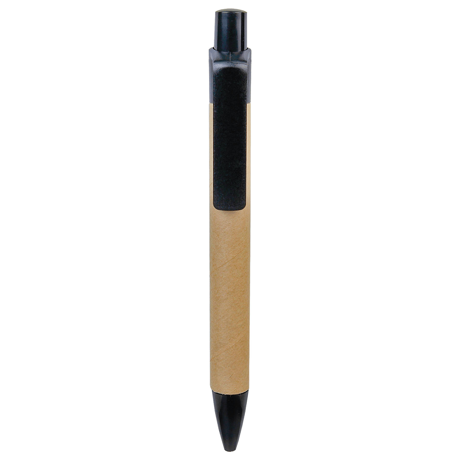 Personalized Recycled Paper Ballpoint Pen with Black Trim