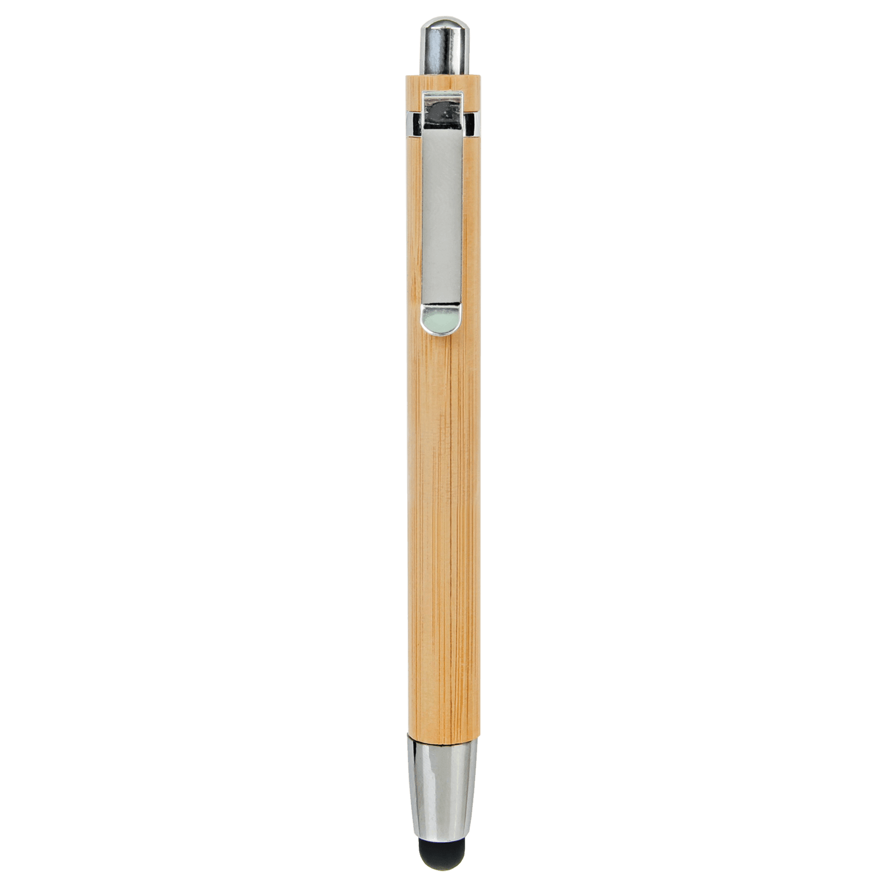 Personalized Bamboo Ballpoint Pen with Stylus Tip