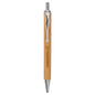 Personalized Bamboo Ballpoint Pen with Silver Trim