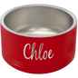 Personalized Red 18 oz. Polar Camel Powder Coated Stainless Steel Dog Bowl