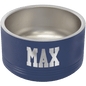 Personalized Navy 18 oz. Polar Camel Powder Coated Stainless Steel Dog Bowl