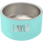 Personalized Teal 18 oz. Polar Camel Powder Coated Stainless Steel Dog Bowl