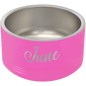 Personalized Pink 18 oz. Polar Camel Powder Coated Stainless Steel Dog Bowl