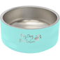 Personalized Teal 32 oz. Polar Camel Powder Coated Stainless Steel Dog Bowl