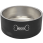 Personalized Black 64 oz. Polar Camel Powder Coated Stainless Steel Dog Bowl