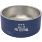 Personalized Navy Blue 64 oz. Polar Camel Powder Coated Stainless Steel Dog Bowl