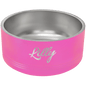 Personalized Pink 64 oz. Polar Camel Powder Coated Stainless Steel Dog Bowl
