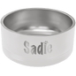 Personalized White 64 oz. Polar Camel Powder Coated Stainless Steel Dog Bowl