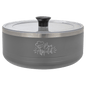 Custom Gray 3 Quart Polar Camel Serving Bowl with Lid - Stainless Steel