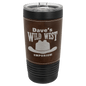 Custom Black with Rustic Leatherette Wrapped 20 oz. Polar Camel with Slider Lid
