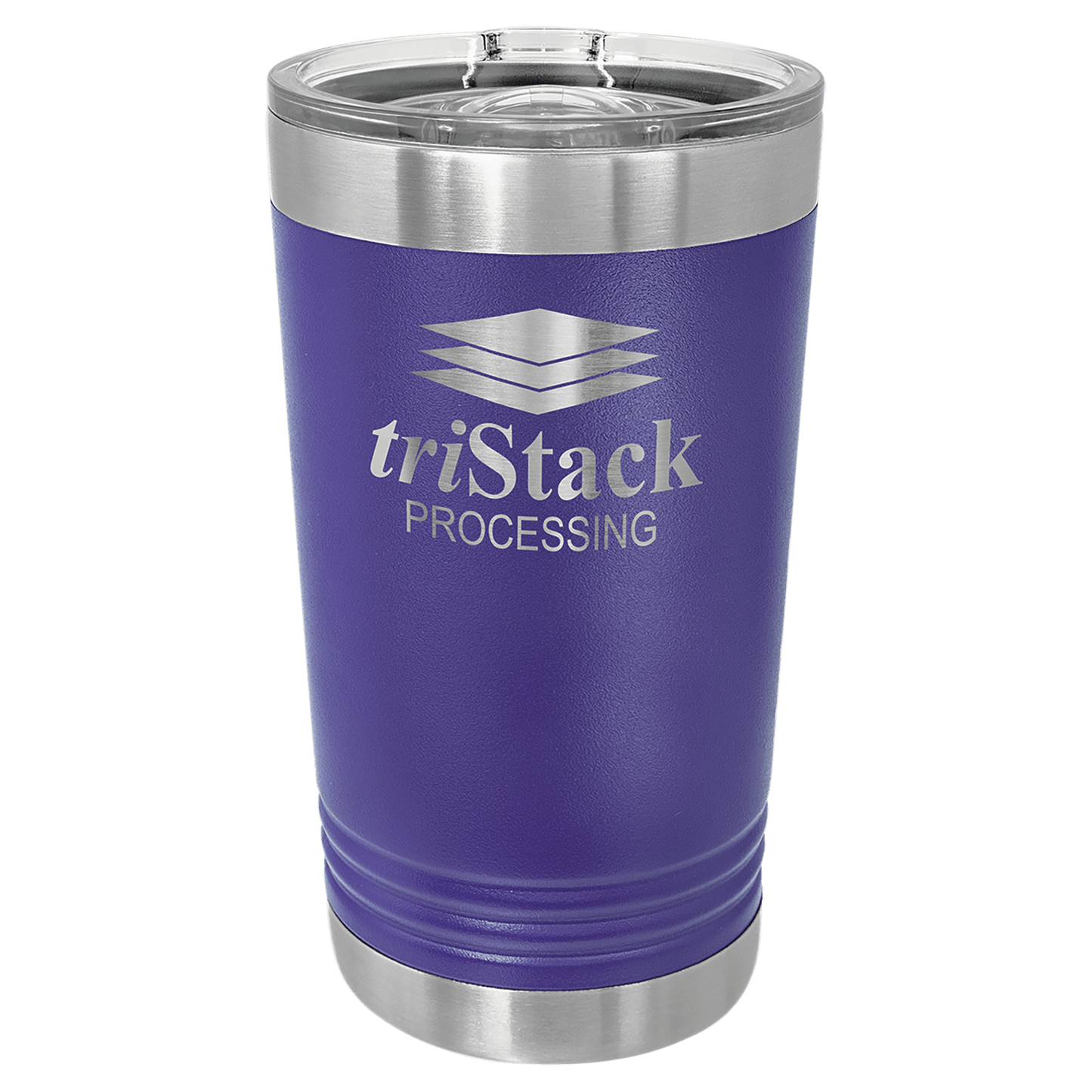 Custom Dark Gray Polar Camel 16 oz. Pint - Purple
