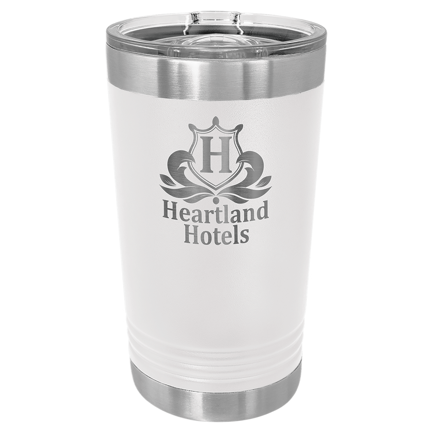 Custom White Polar Camel 16 oz. Pint
