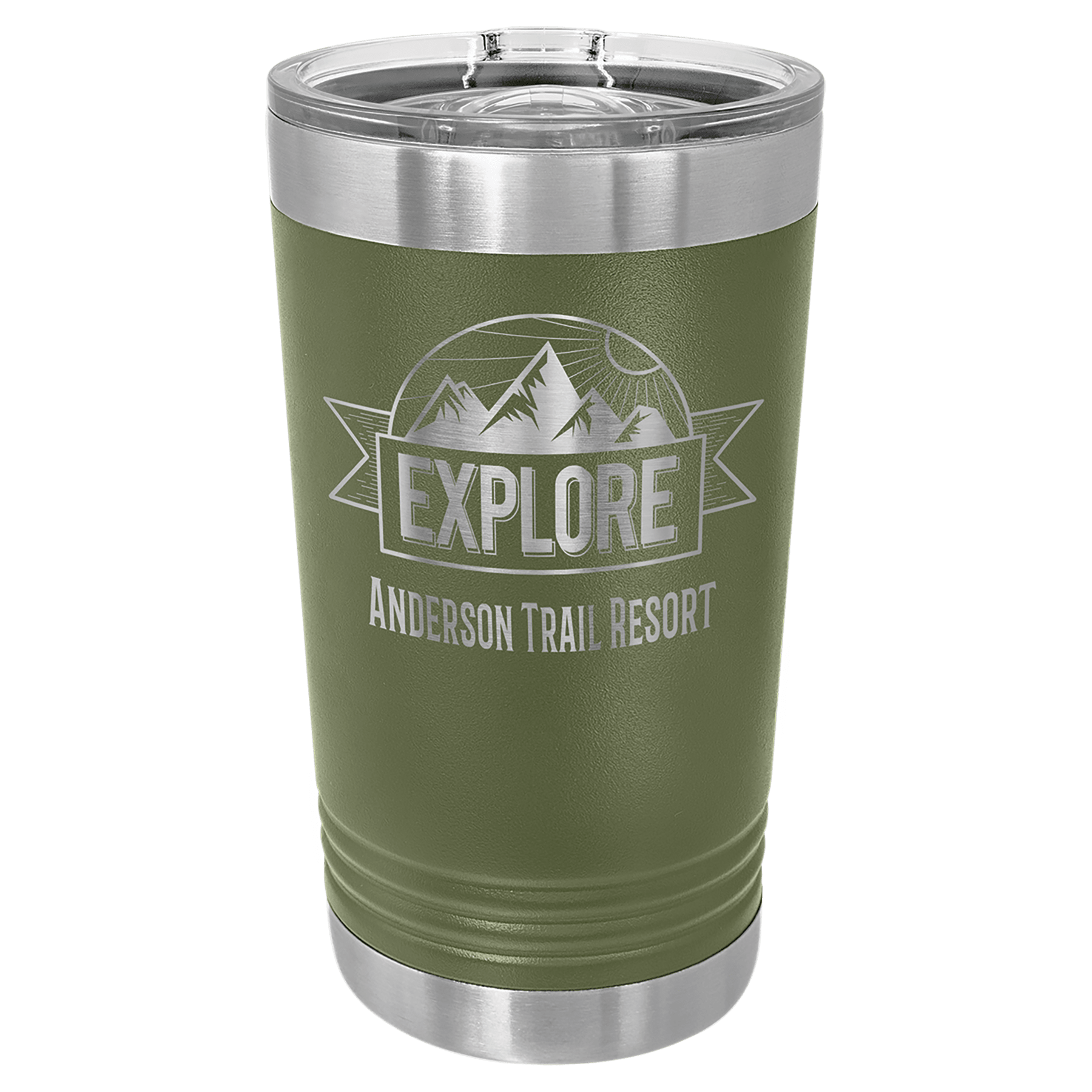 Custom Olive Green Polar Camel 16 oz. Pint