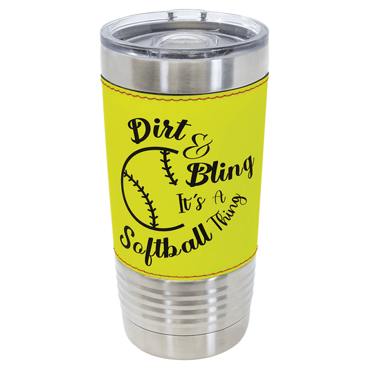 Softball Sport Custom Laser Engraved Tumbler