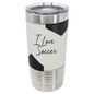 Soccer Sport Custom Laser Engraved Tumbler - White