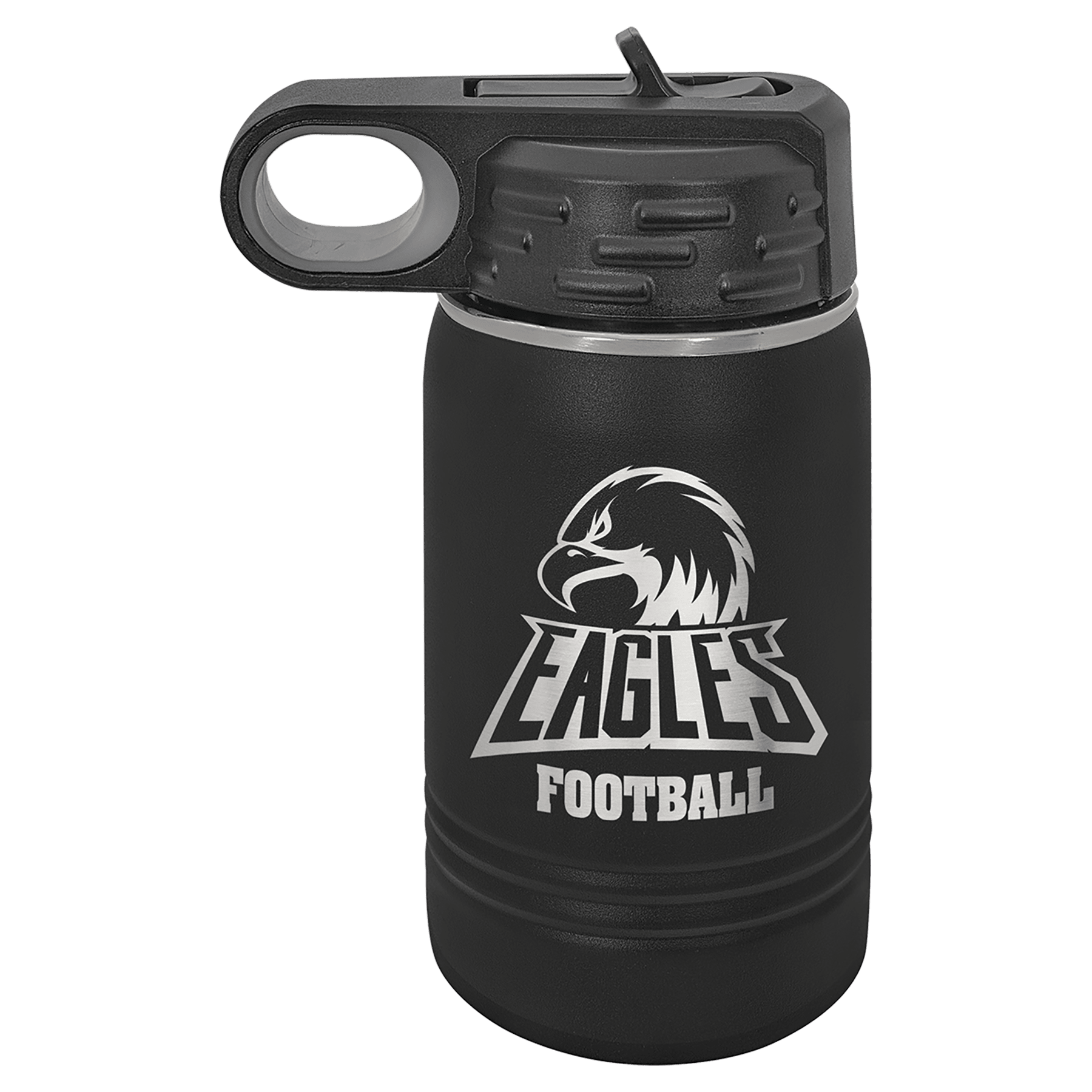 Black 12 oz. Polar Camel Water Personalized Water Bottle