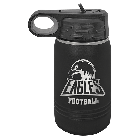Black 12 oz. Polar Camel Water Personalized Water Bottle