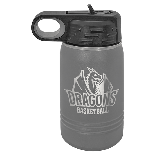 Dark Gray 12 oz. Polar Camel Water Personalized Water Bottle