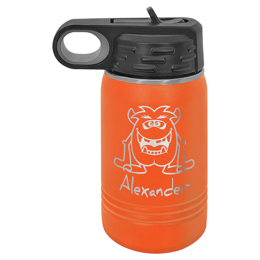 Orange 12 oz. Polar Camel Water Personalized Water Bottle