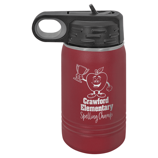 Maroon 12 oz. Polar Camel Water Personalized Water Bottle