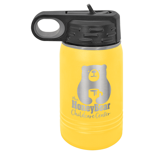 Yellow 12 oz. Polar Camel Water Personalized Water Bottle