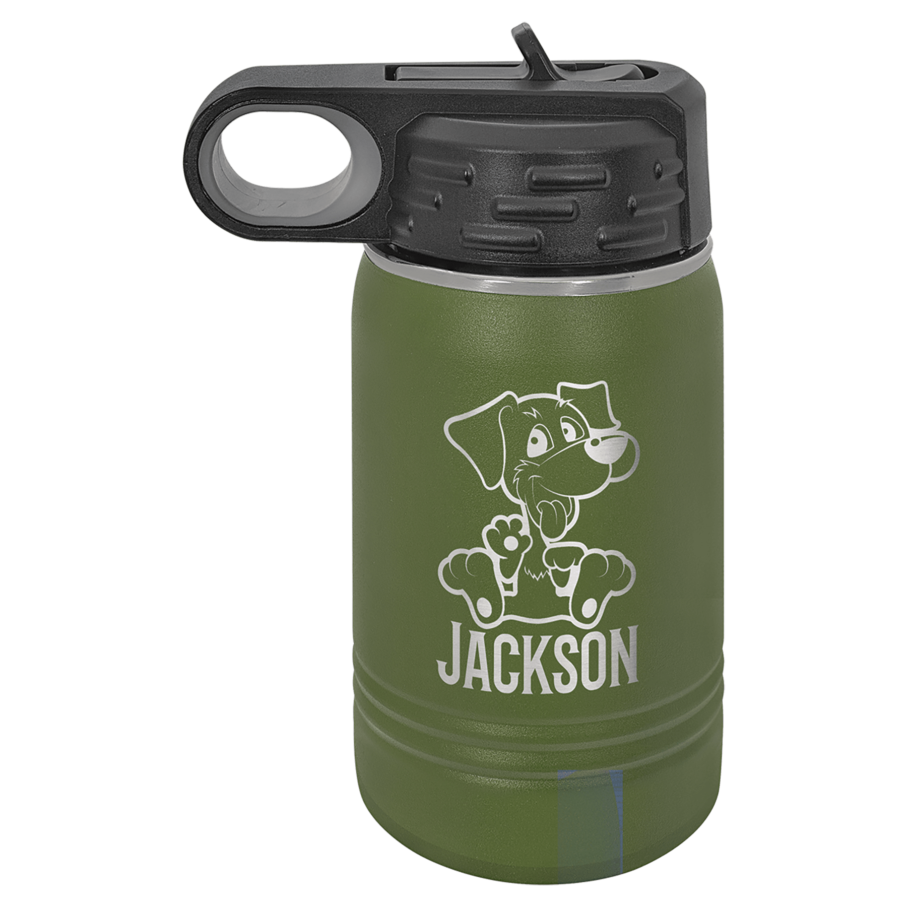 Olive Green 12 oz. Polar Camel Water Personalized Water Bottle