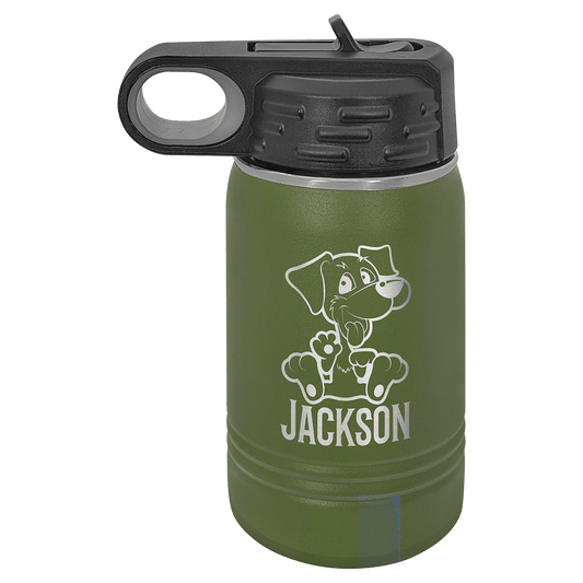 Olive Green 12 oz. Polar Camel Water Personalized Water Bottle