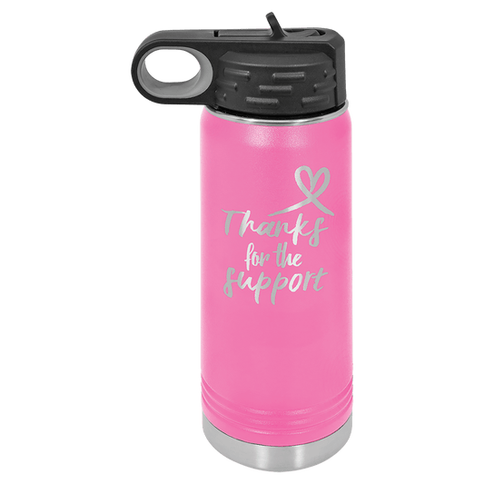 Pink 20 oz. Polar Camel Water Personalized Water Bottle