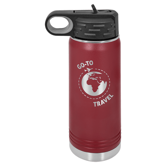 Maroon 20 oz. Polar Camel Water Personalized Water Bottle