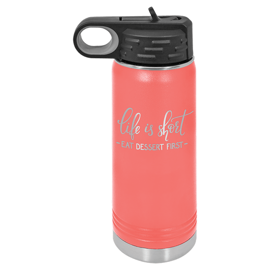 Coral 20 oz. Polar Camel Water Personalized Water Bottle