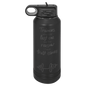 32 oz. Black/Ghost Black ION-Plated Water Personalized Water Bottle