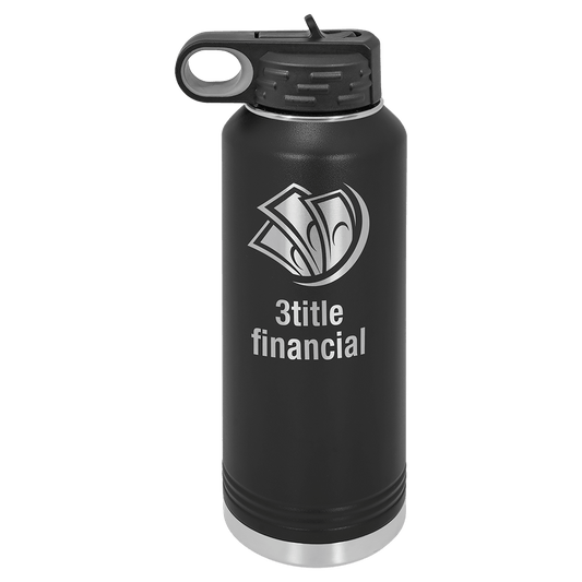 Black 40 oz. Polar Camel Water Personalized Water Bottle