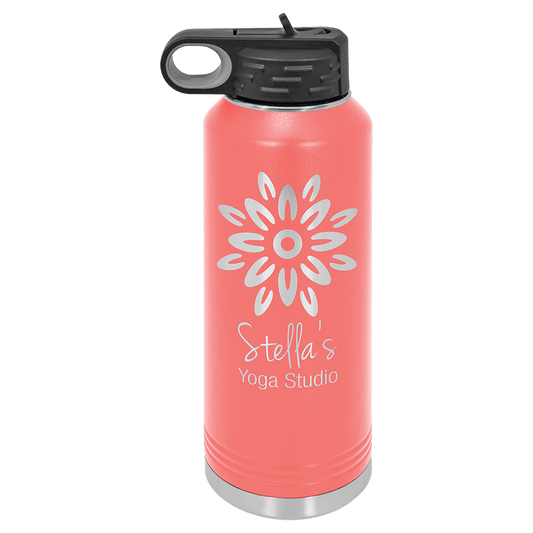 Coral 40 oz. Polar Camel Water Personalized Water Bottle