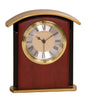 Arch Gold Top Mahogany Finish and Custom Engraved Glass Desk Clock