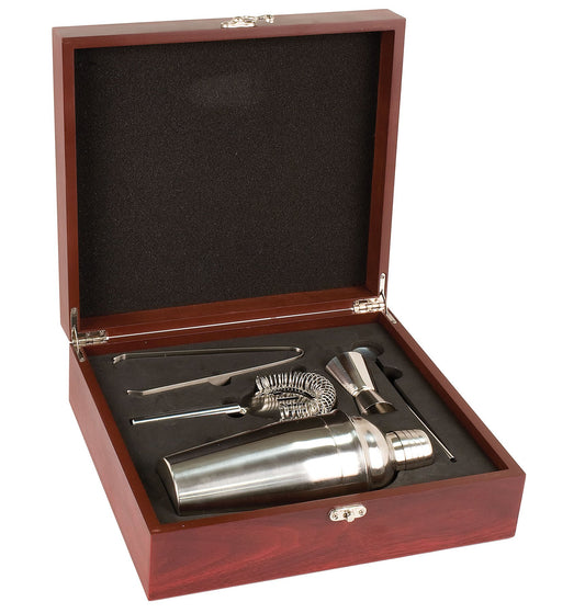 Custom Rosewood Finish Martini Set