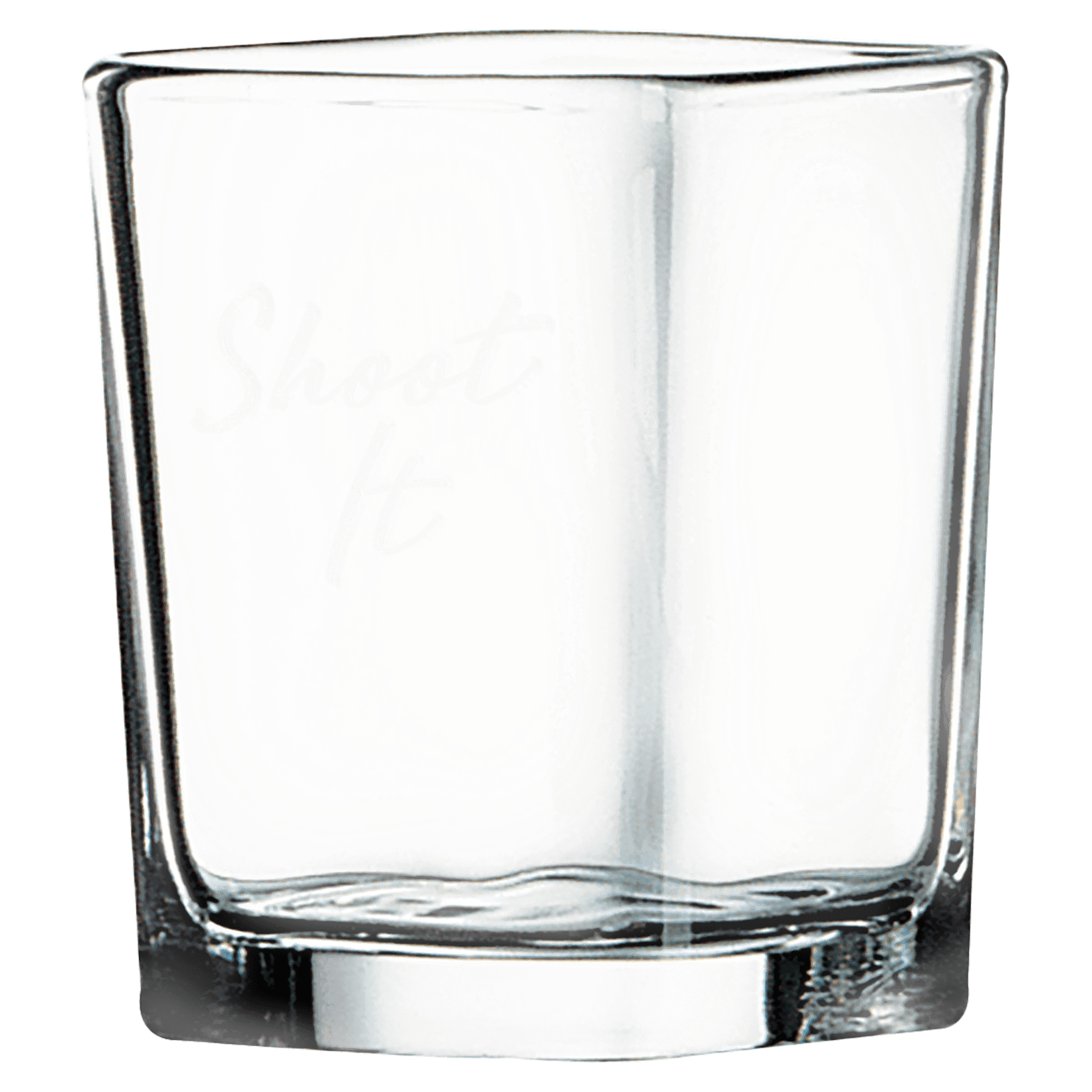 Square Personalized Glass Shot Glass