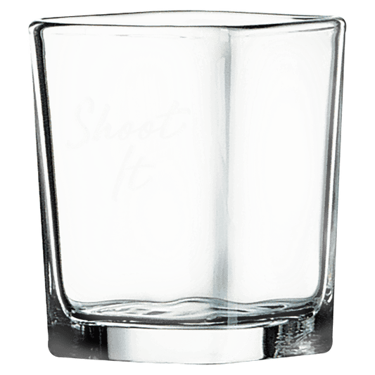 Square Personalized Glass Shot Glass