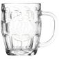 Glass Beer Custom Engraved Mug with Handle and Round Engraving Area