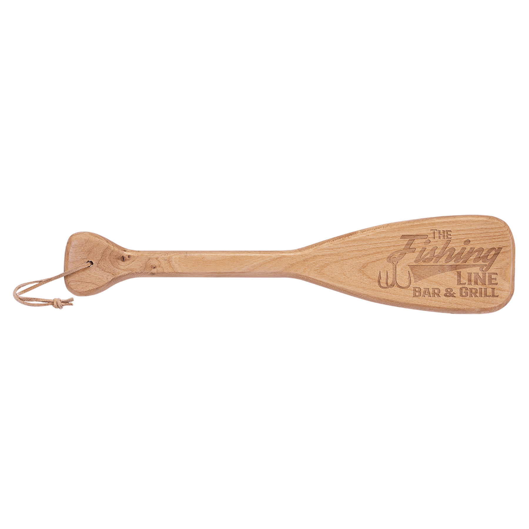 Personalized Boat Paddle with Leather String